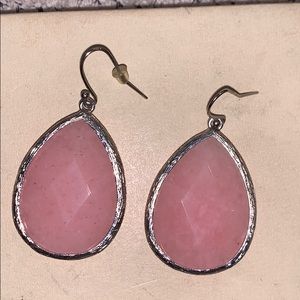 Pink and silver earrings